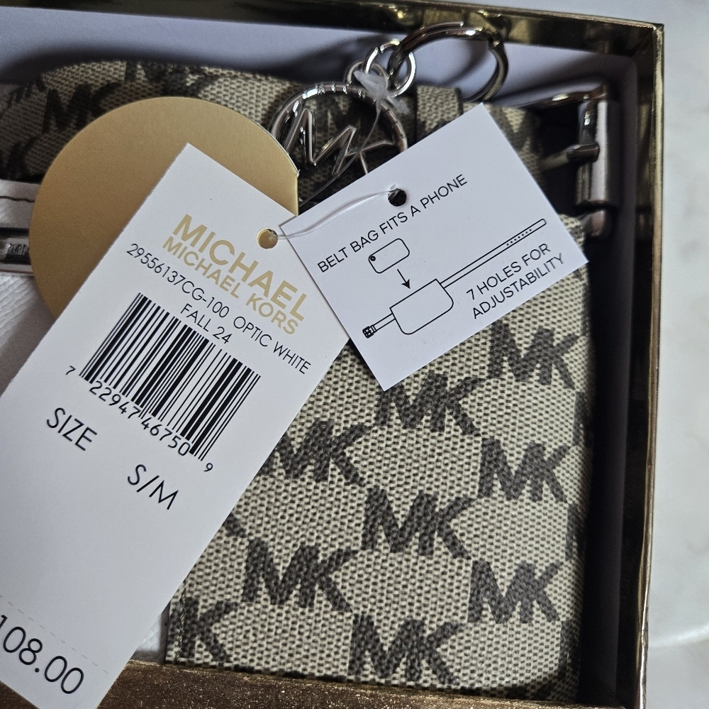 MICHAEL KORS MK Logo Adjustable Belt Bag NWT - Picture 5 of 5
